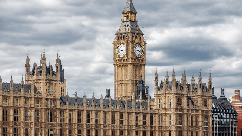 The Houses of Parliament in Westminster, representing the location of the UK's Autumn Budget 2025 announcement.